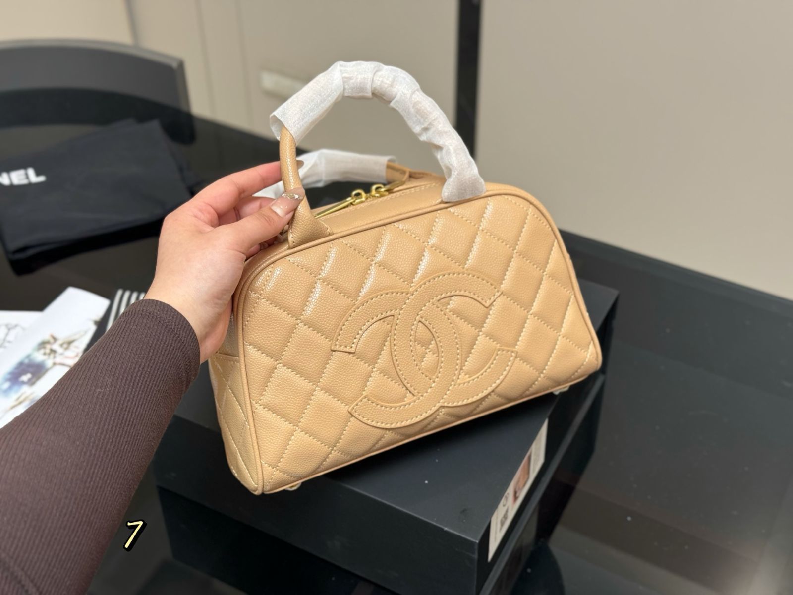 【今日特価】Chanel Vintage Bowling Bag - ヴィンテージ ボーリングバッグ