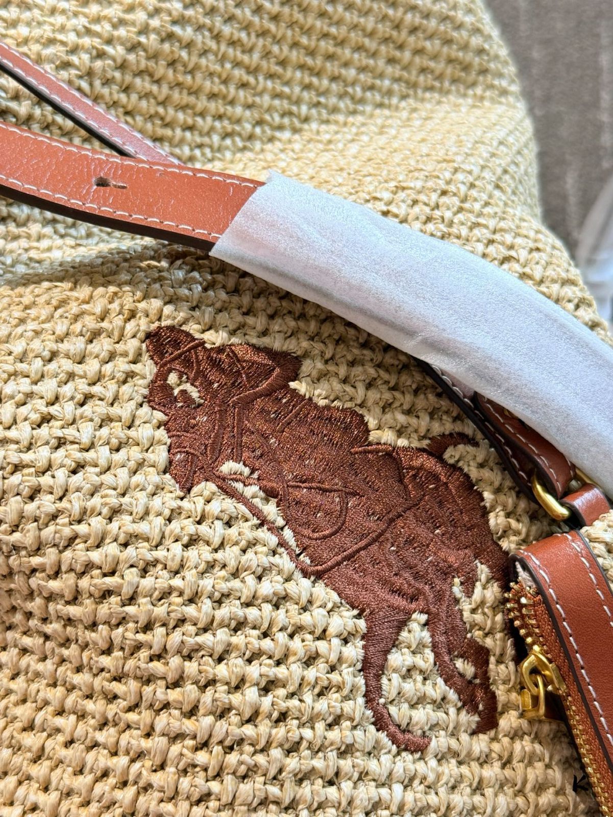 【今日特価】Ralph Lauren Raffia Woven Bucket Bag / ラルフローレン ラフィア 編み バケツバッグ