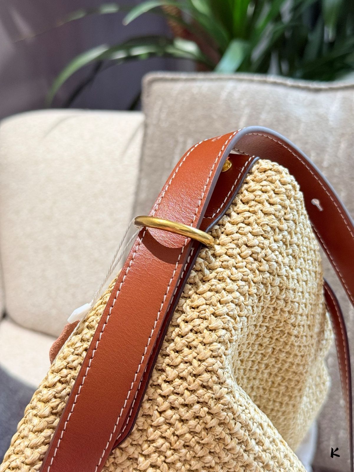 【今日特価】Ralph Lauren Raffia Woven Bucket Bag / ラルフローレン ラフィア 編み バケツバッグ