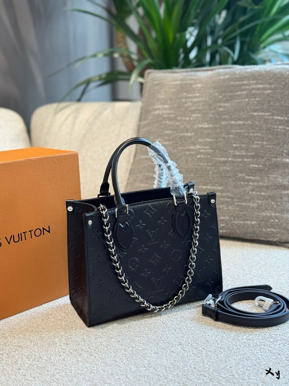 【今日特価】LV Onthego Black Small Tote Bag - ルイ・ヴィトン オンザゴー ブラック スモール トートバッグ