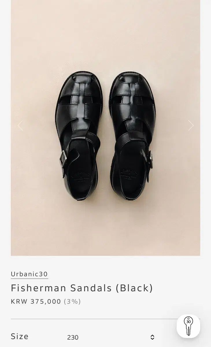 Urbanic30 アーバニック30 Fisherman(フィッシャーマン) サンダル ブラック 230