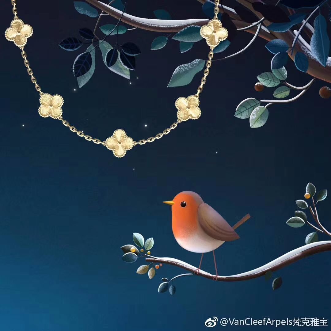 [Van Cleef & Arpels] 50周年記念 10連フラワー ネックレス - アルハンブラデザイン | ヴァン クリーフ & アーペル レディースジュエリー｜本日限定特価｜新品未使用