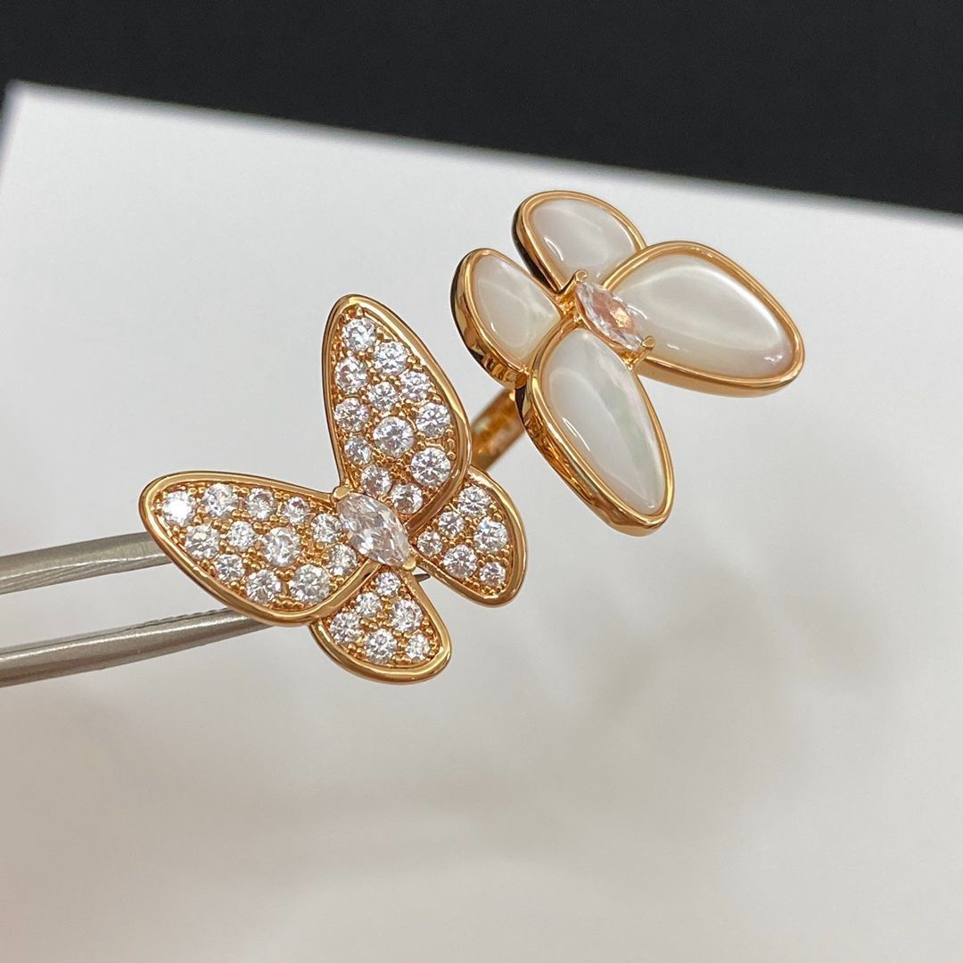 [Van Cleef & Arpels] バタフライ オープンリング - ツー バタフライ コレクション | ヴァン クリーフ & アーペル レディースジュエリー｜本日限定特価｜新品未使用