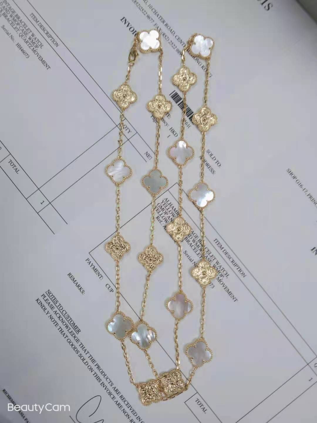 [Van Cleef & Arpels] アルハンブラ 20連フラワー ネックレス - マルチストーン | ヴァン クリーフ & アーペル レディースジュエリー｜本日限定特価｜新品未使用