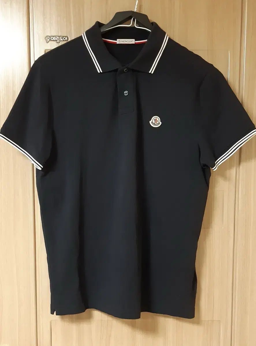 モンクレール 半袖 カラーTシャツ ネイビー Lサイズ (正規品)