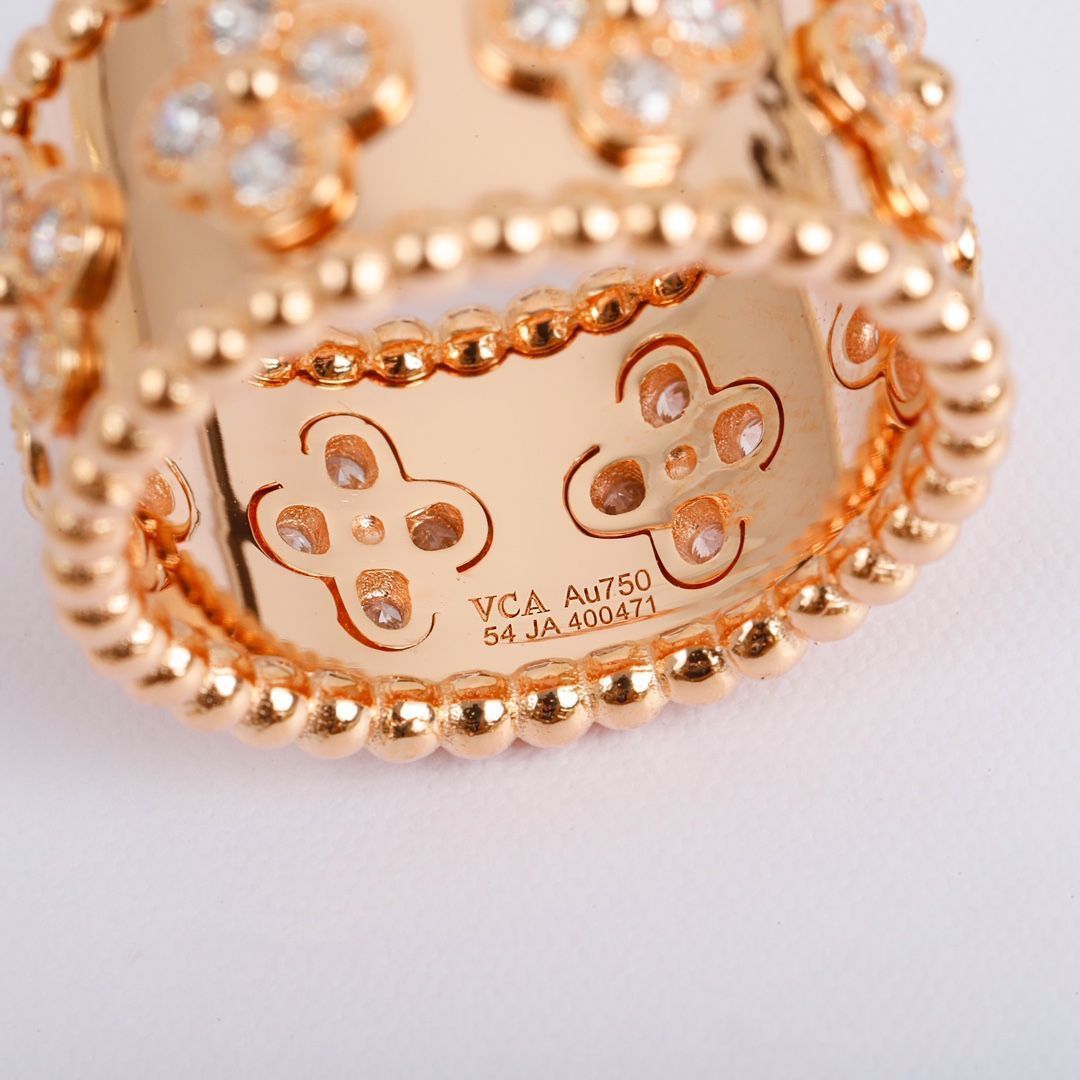 Van Cleef & Arpels ヴァン クリーフ＆アーペル 万華鏡リング ペルレ 四つ葉模様リング｜本日限定特価｜新品未使用
