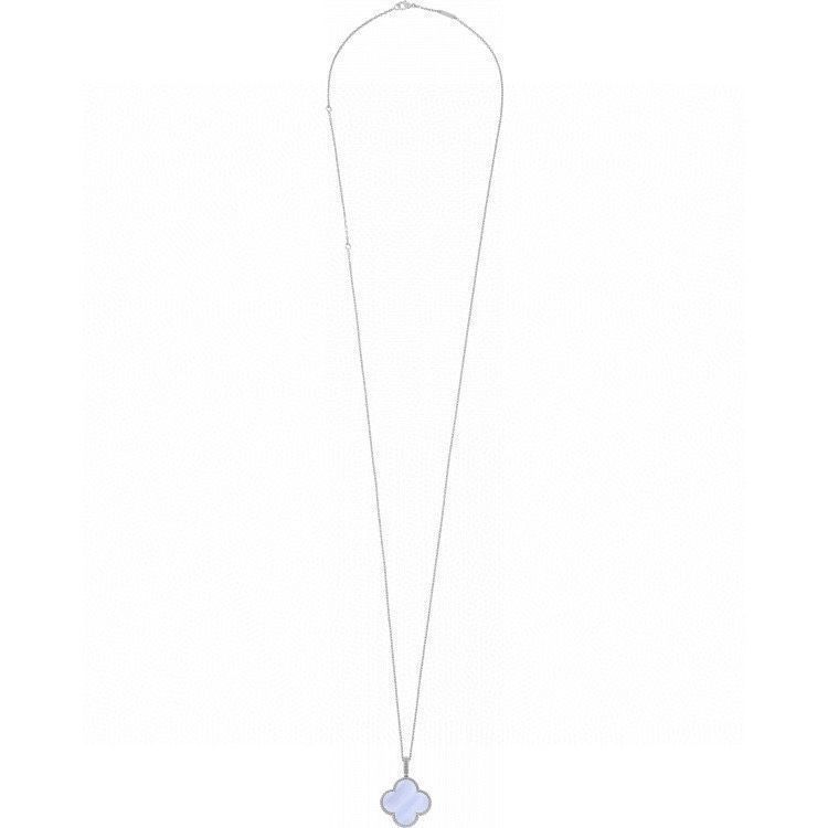 Van Cleef & Arpels ? 四つ葉のクローバー ラージ ロング チェーン パープル カルセドニー セーター チェーン、ネックレス｜本日限定特価｜新品未使用