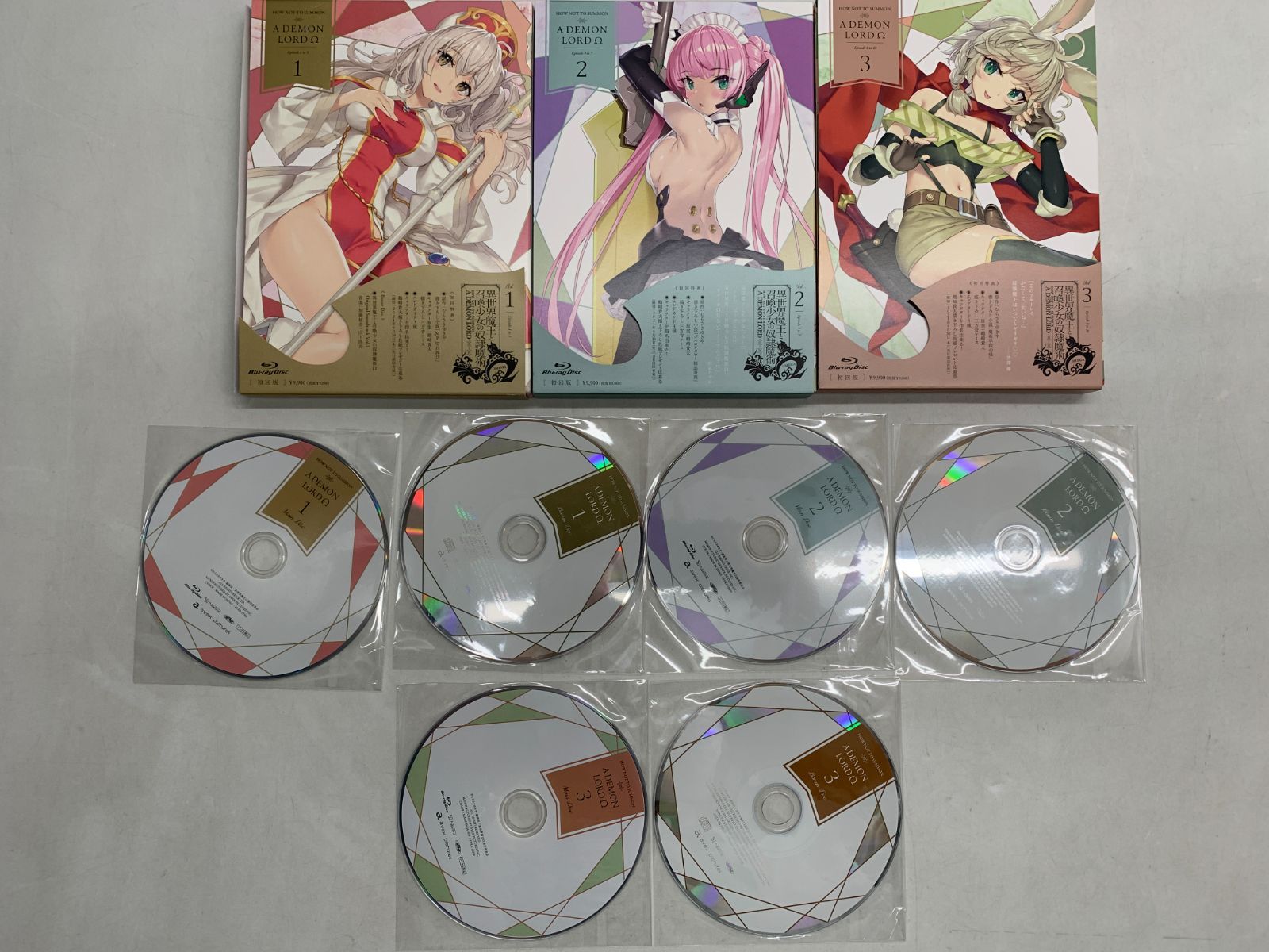 中古 異世界魔王と召喚少女の奴隷魔術Ω 初回版 全3巻セット Blu-ray