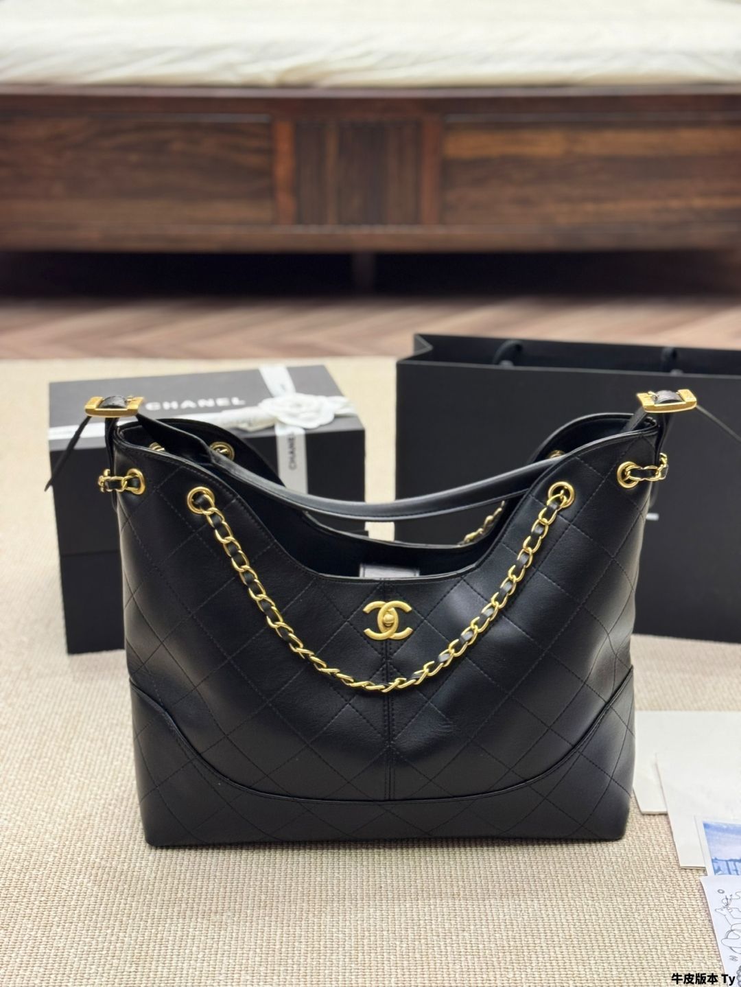 【今日特価】Vintage Chanel 25p 菱格菜籃子ショッピングバッグ(Diamond Quilted Tote Bag)-WTO輸入