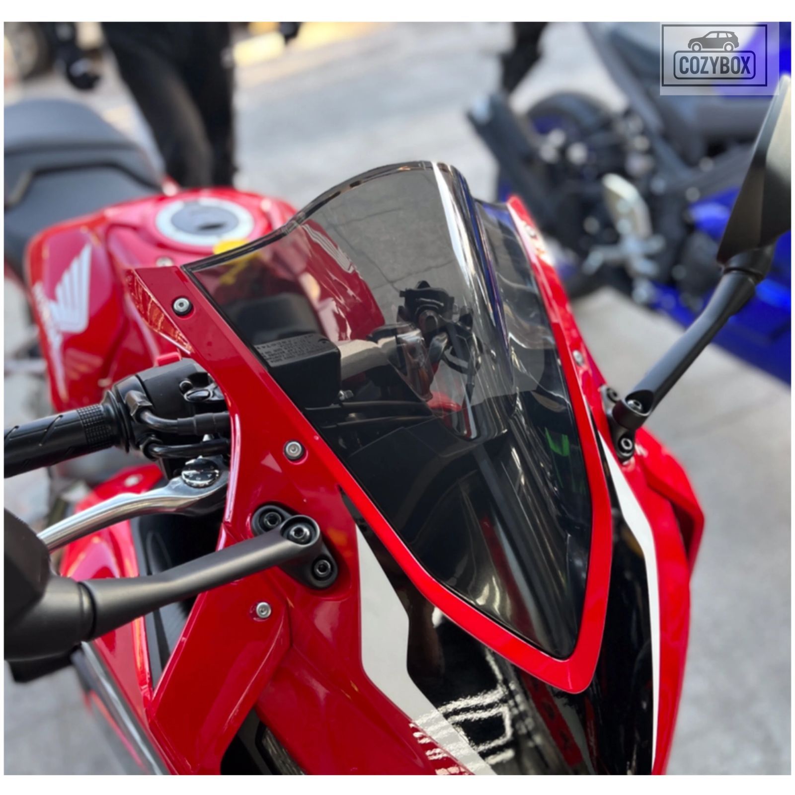 ホンダ CBR650R 2019 - 21 オートバイ フロントガラス スモーク ブラック グレー リ