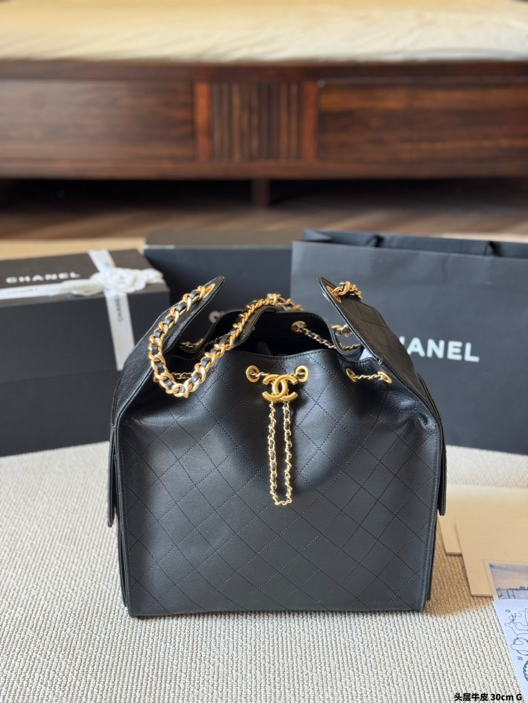 【今日特価】Chanel 25S Large Grained Calfskin Hobo（シャネル 25S ラージ グレインド キャルフスキン ホボ）-MM輸入