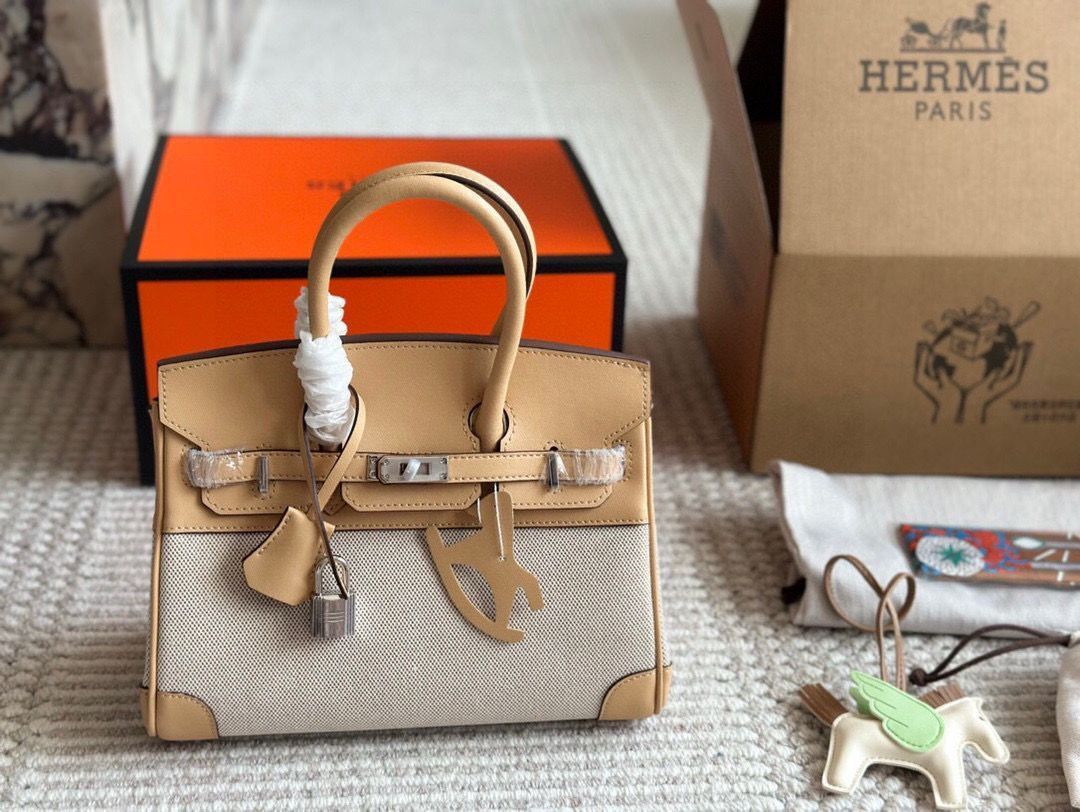 【今日特価】Herm?s Birkin 25 Canvas Bag・エルメス バーキン 25 キャンバスバッグ-WTO輸入2