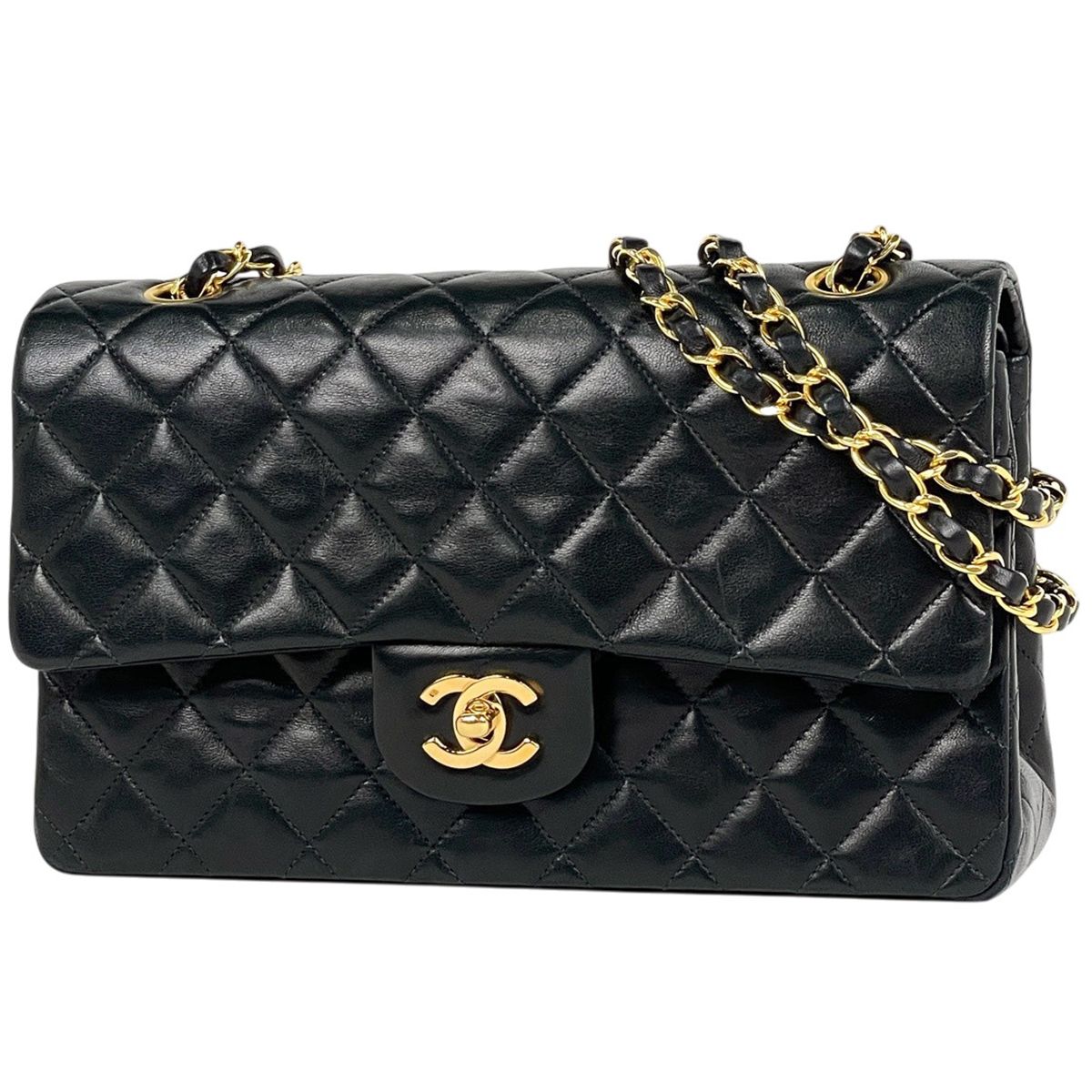 シャネル CHANEL マトラッセ Wフラップ チェーン ショルダーバッグ ココマーク ショルダーバッグ レザー A01112 レディース 【中古】