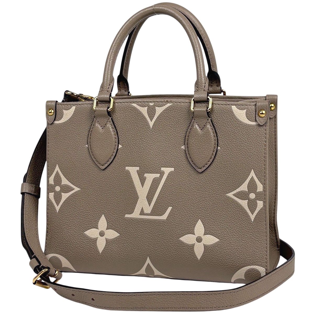 ルイ・ヴィトン Louis Vuitton オンザゴーPM 2WAY ショルダーバッグ モノグラム ジャイアント バイカラー ハンドバッグ モノグラムアンプラント トゥルトレール クレーム(ベージュ) M45779 レディース 【中古】