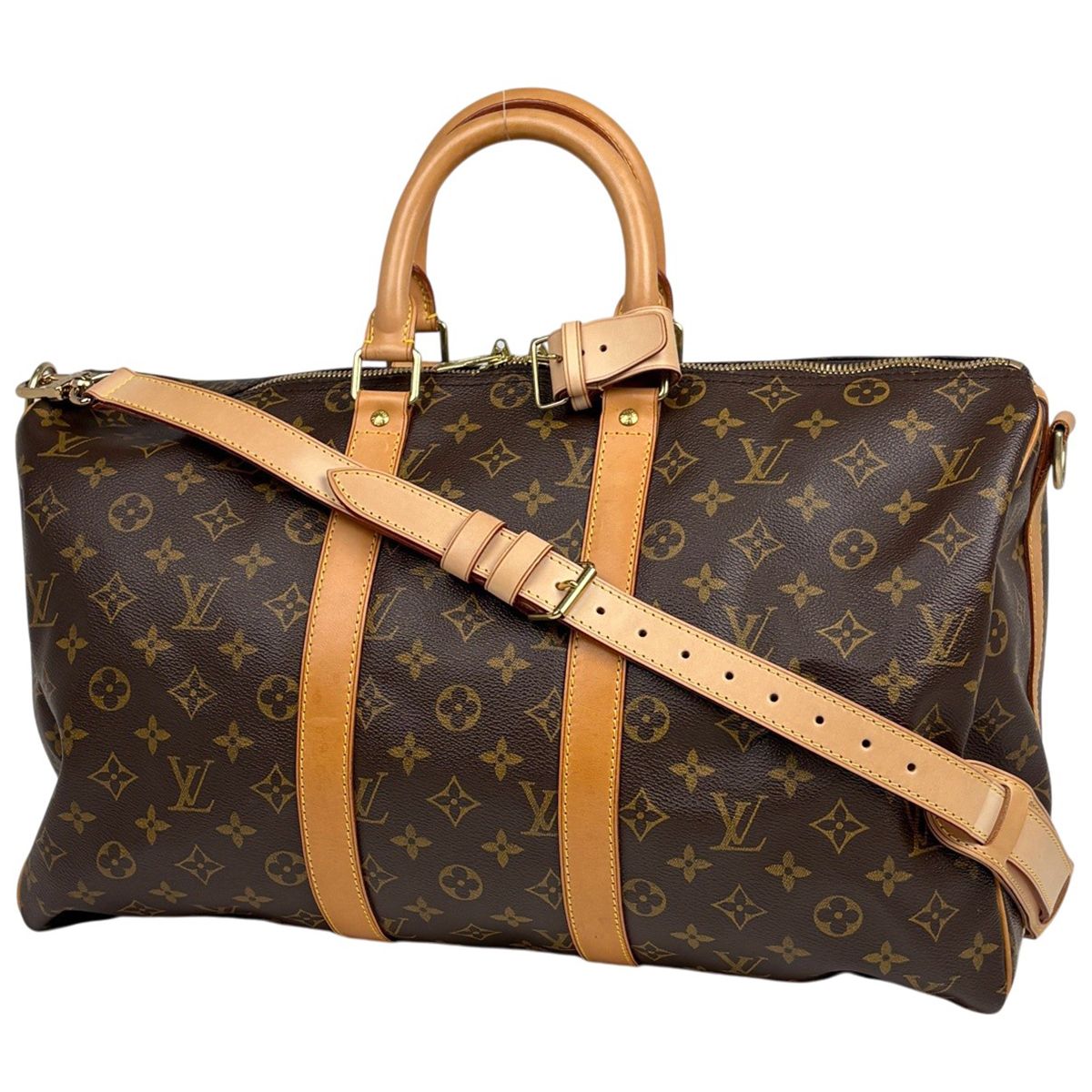 ルイ・ヴィトン Louis Vuitton キーポル バンドリエール45 2WAY ボストンバッグ モノグラム ブラウン M41418 レディース 【中古】