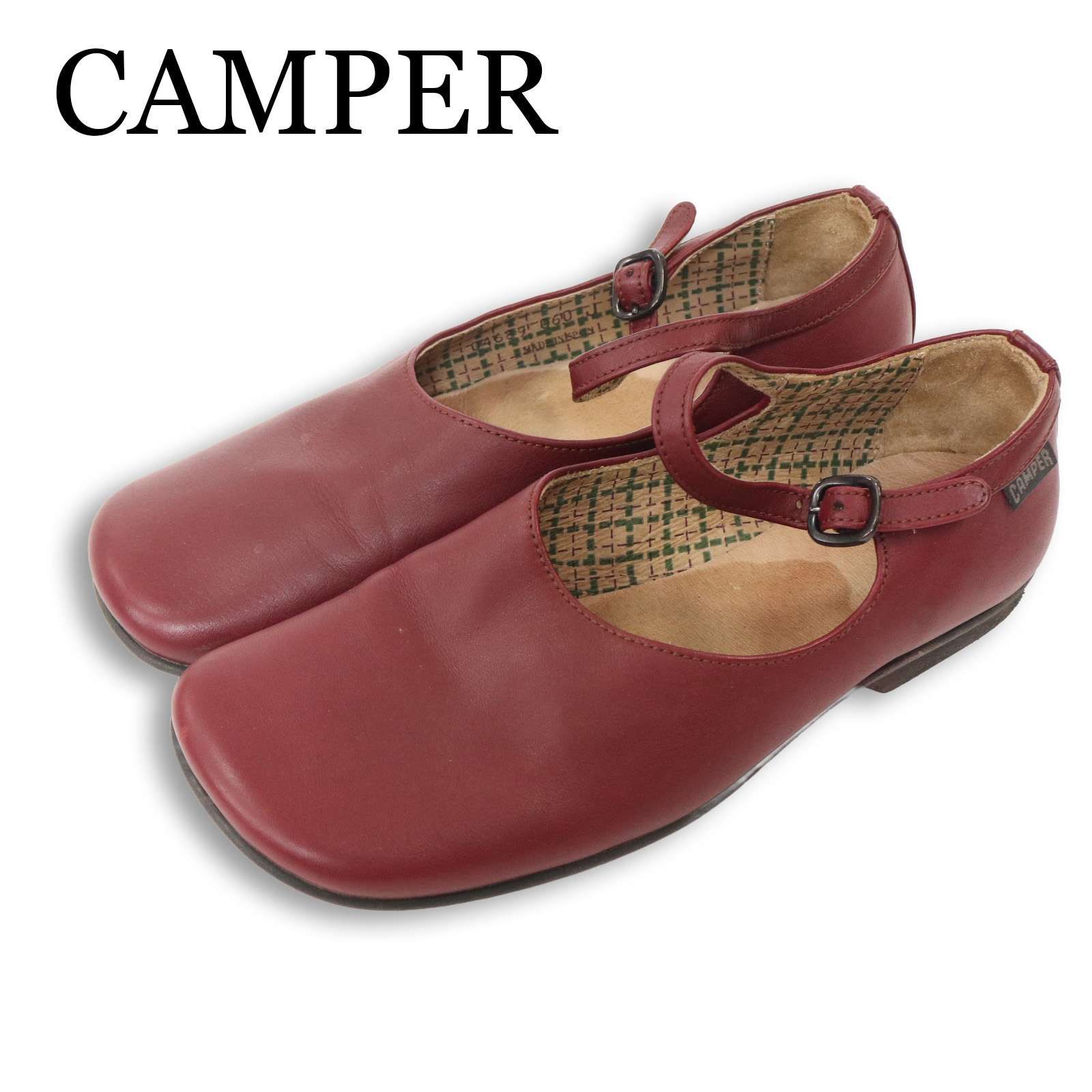 CAMPER カンペール 通年★ コンフォート メリージェーン ストラップ フラット シューズ スペイン製 Sz.36 レディース