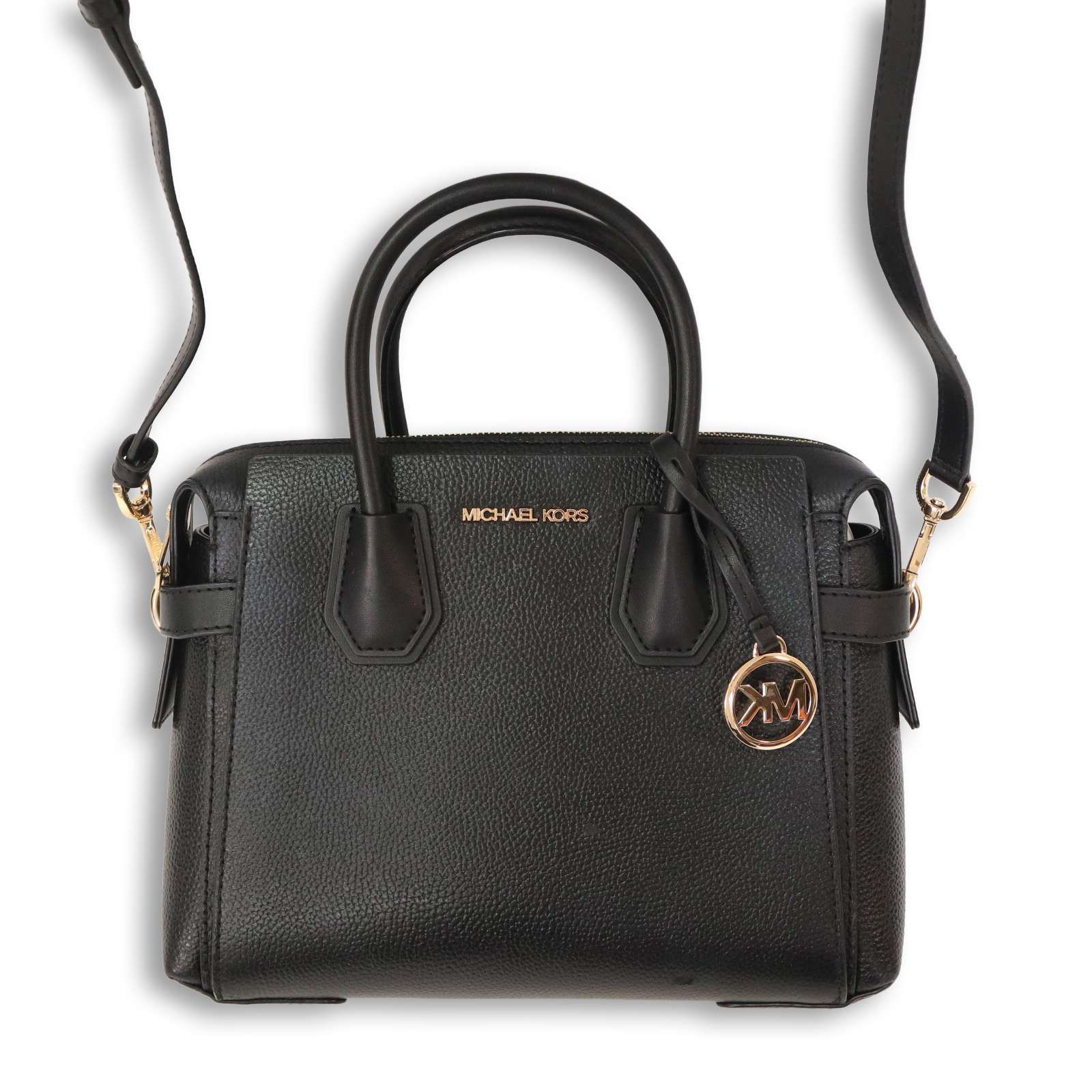 MICHAEL KORS マイケルコース 通年★ 2WAY ジップ ハンドバッグ ショルダーバッグ Sz.F レディース 黒
