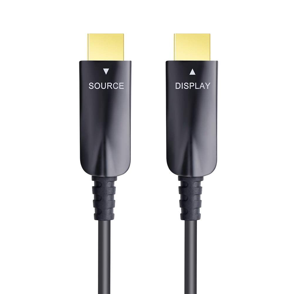 特価商品 DTECH 光ファイバー HDMI ケーブル 15m 4K 60Hz 2K 144Hz 1080P UHD ビデオ ハイスピード 18Gbps 3D ARC Deep Color HDCP1.4 EDID CEC 対応 やわらか スリム 延長 長距離