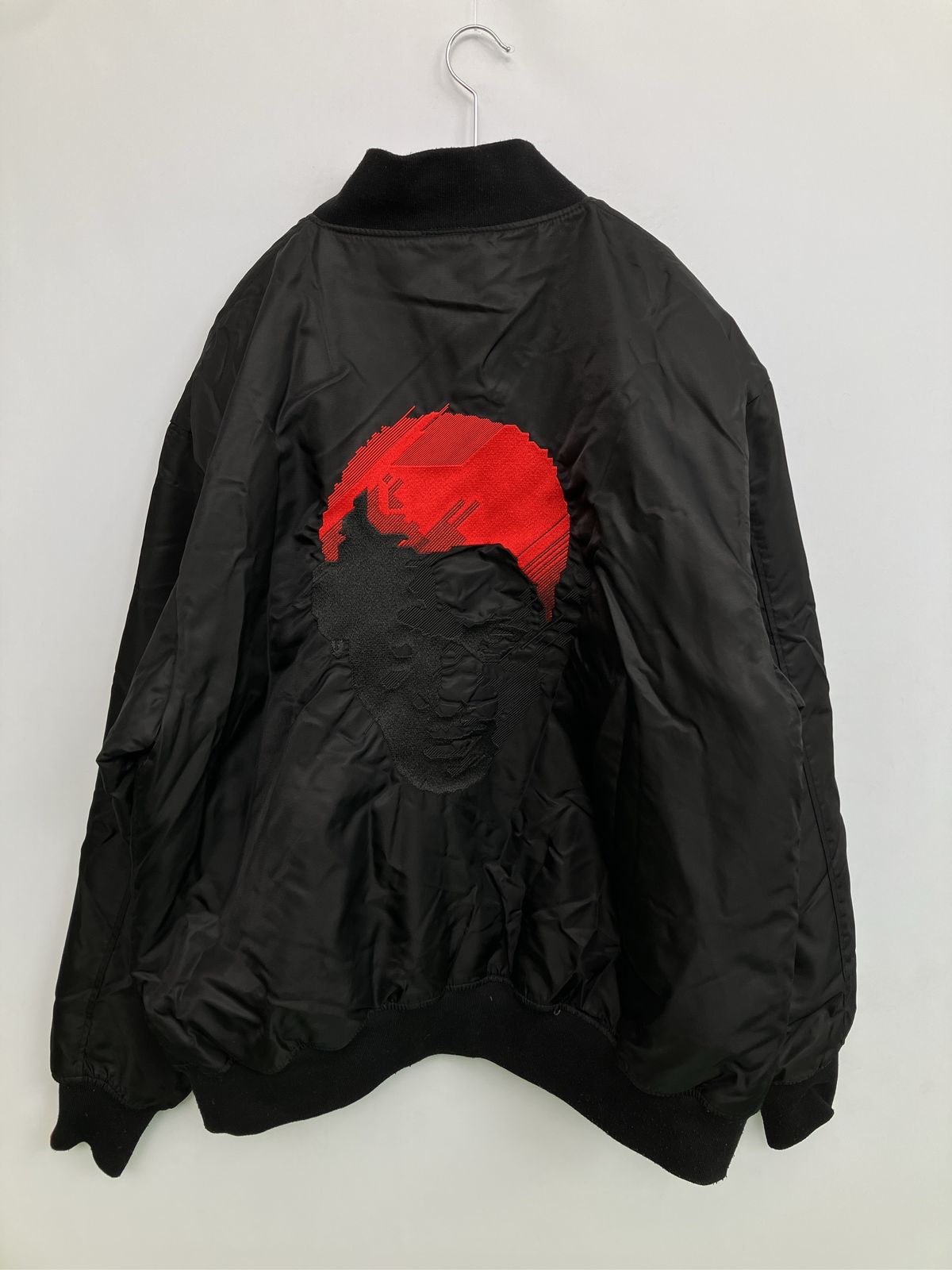 APPLEBUM スタジャン XL ブラック ナイロン バックプリント ブランド 