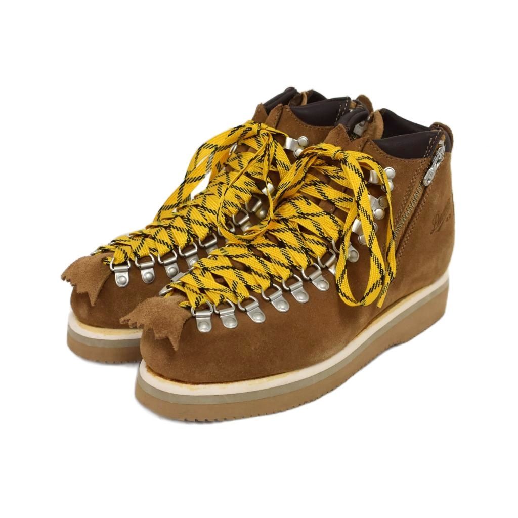 ダナー DANNER × White Mountaineering ホワイトマウンテニアリング SUEDE BOOTS マウンテンブーツ ビブラムソール サイドジップ スエード 5 茶 ブラウン ベージュ