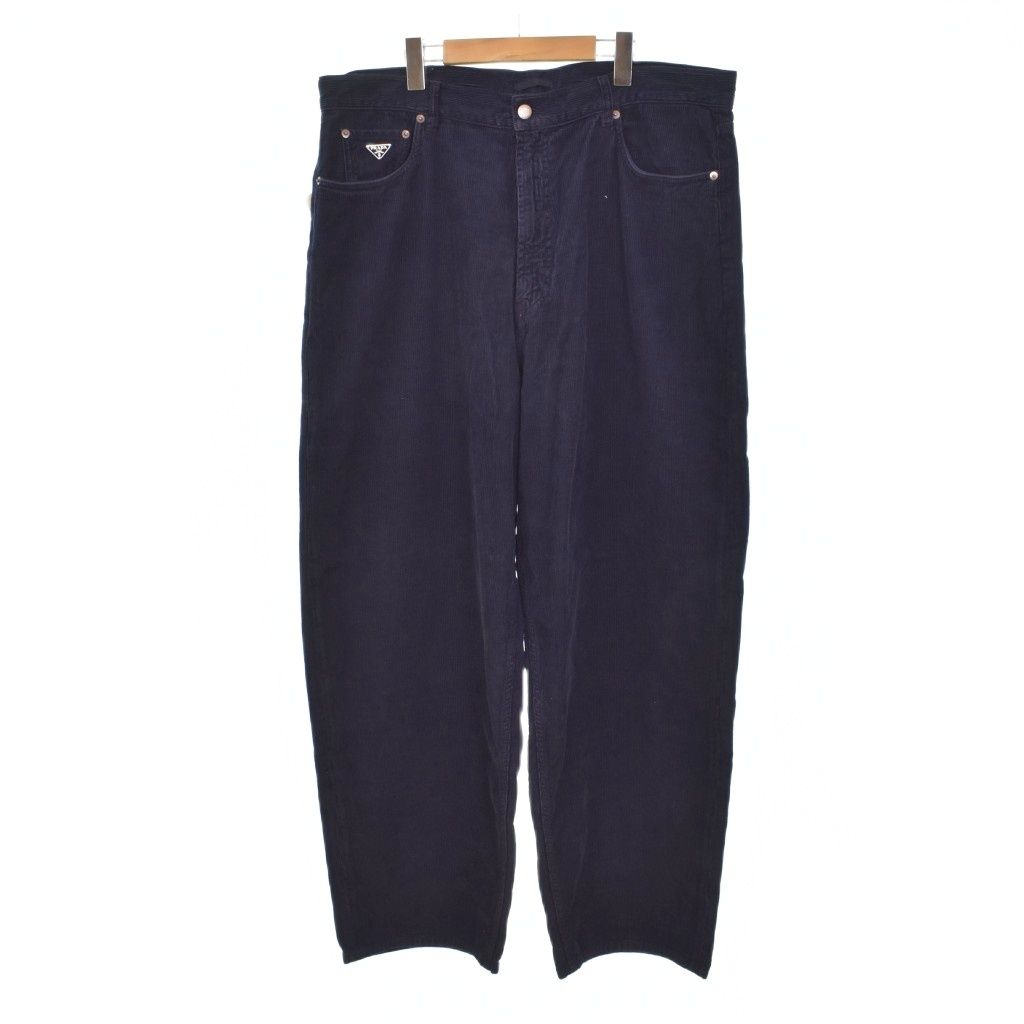 プラダ PRADA Corduroy baggy jeans コーデュロイ バギージーンズ XXL 紺 ネイビー GEP385