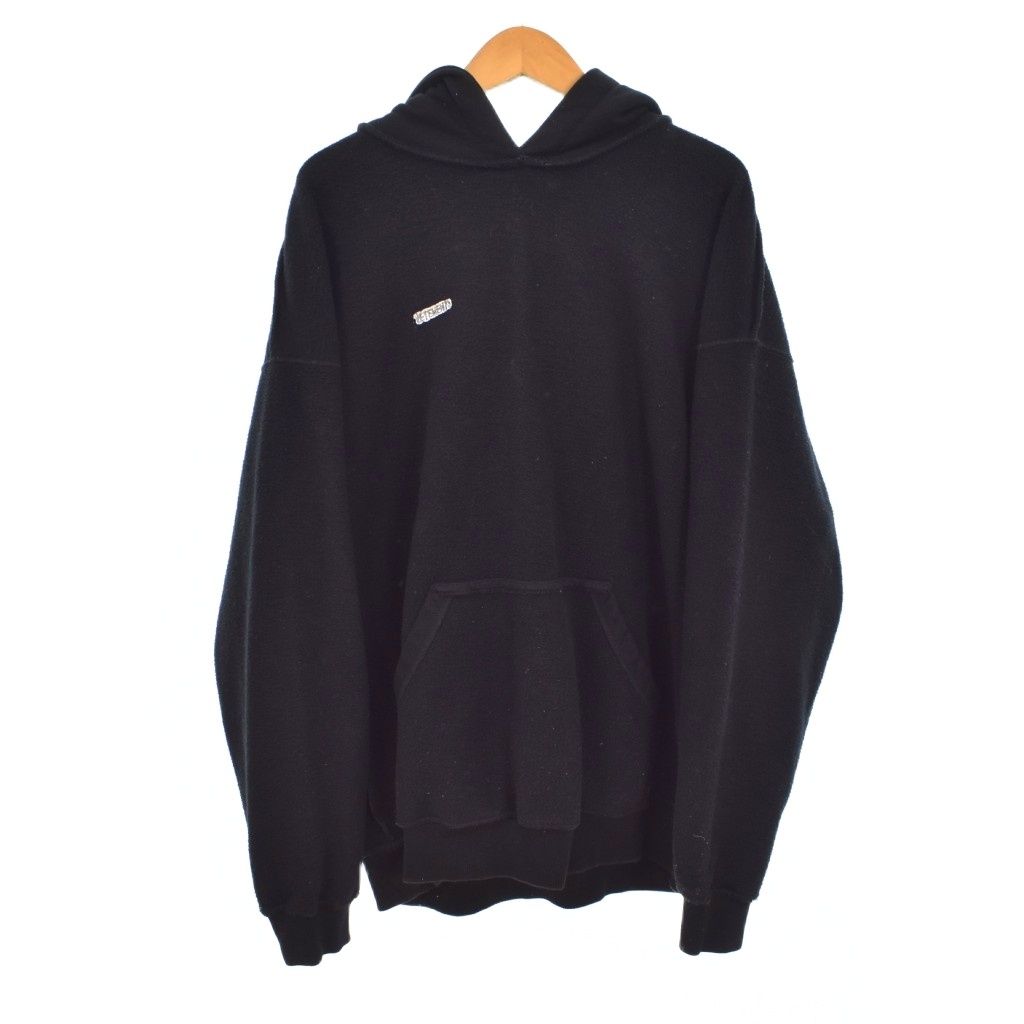 ヴェトモン ベトモン VETEMENTS Inside Out Oversize Sweat Hoodie バックパッチフーディ プルオーバー パーカー L 黒 ブラック WAH19TR107