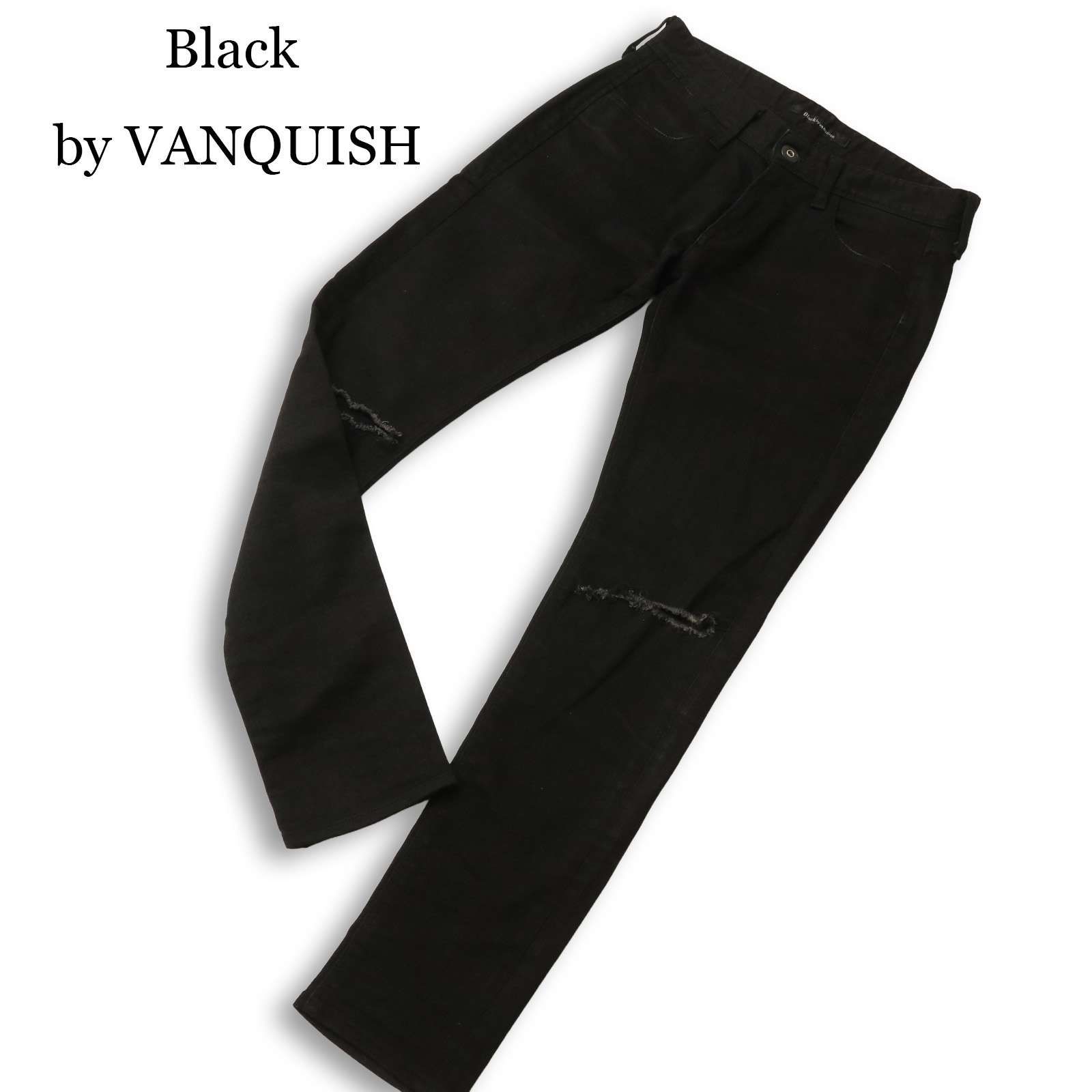 Black by VANQUISH ヴァンキッシュ スキニー クラッシュ加工 