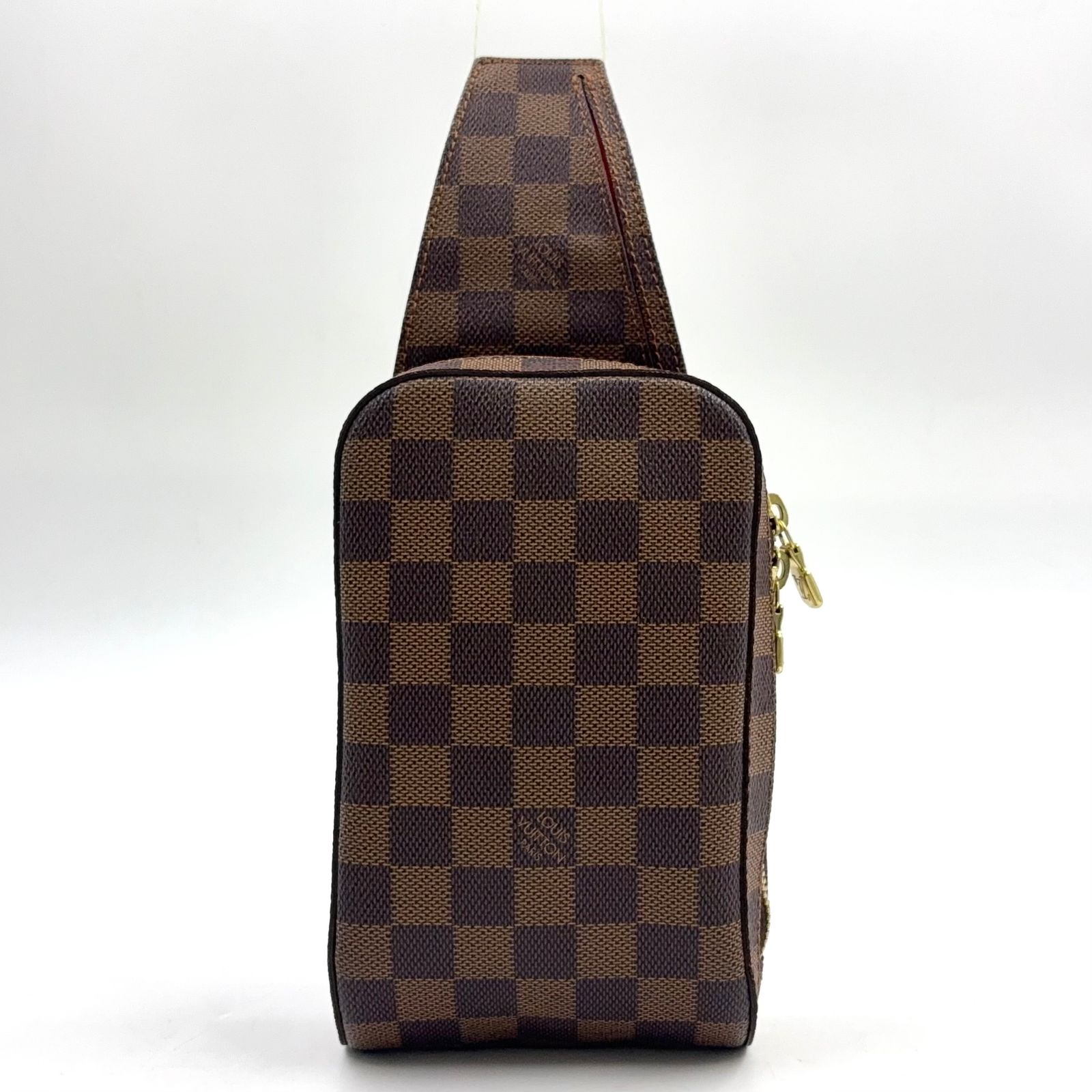 【新着】LOUIS VUITTON ジェロニモス ダミエ レザー、PVC ブラウン ボディバッグ ゴールド N51994
