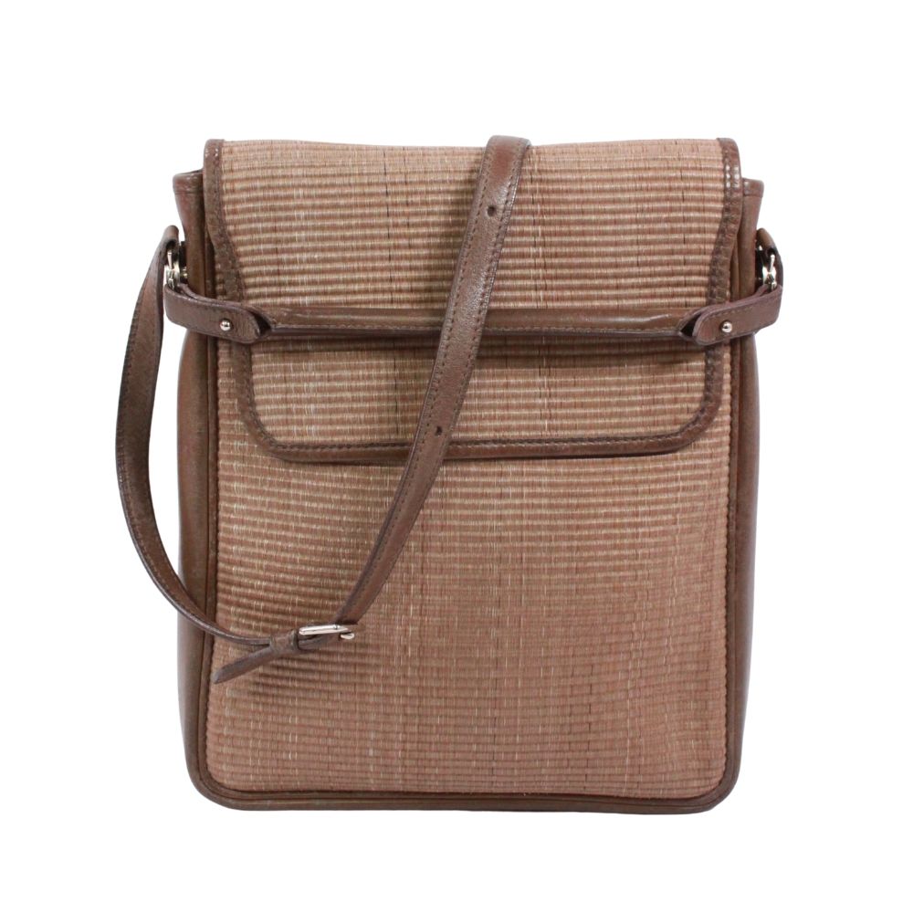 【新着】HERMES パドック ヴォーバレニア クリノラン カーフ ブラウン ショルダーバッグ シルバー