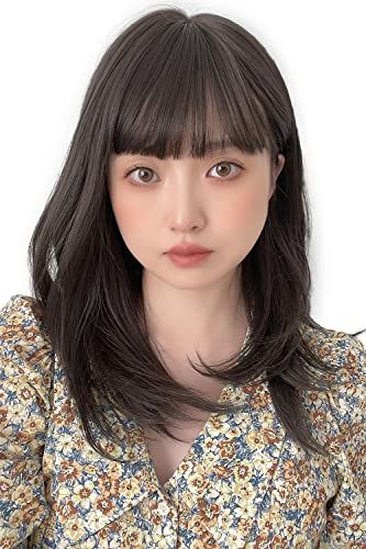 [ブライトララ] ウィッグ フルウィッグ ミディアム セミロング ウイッグ カール レイヤー ストレート hf1573-BC″mn 70ce4941