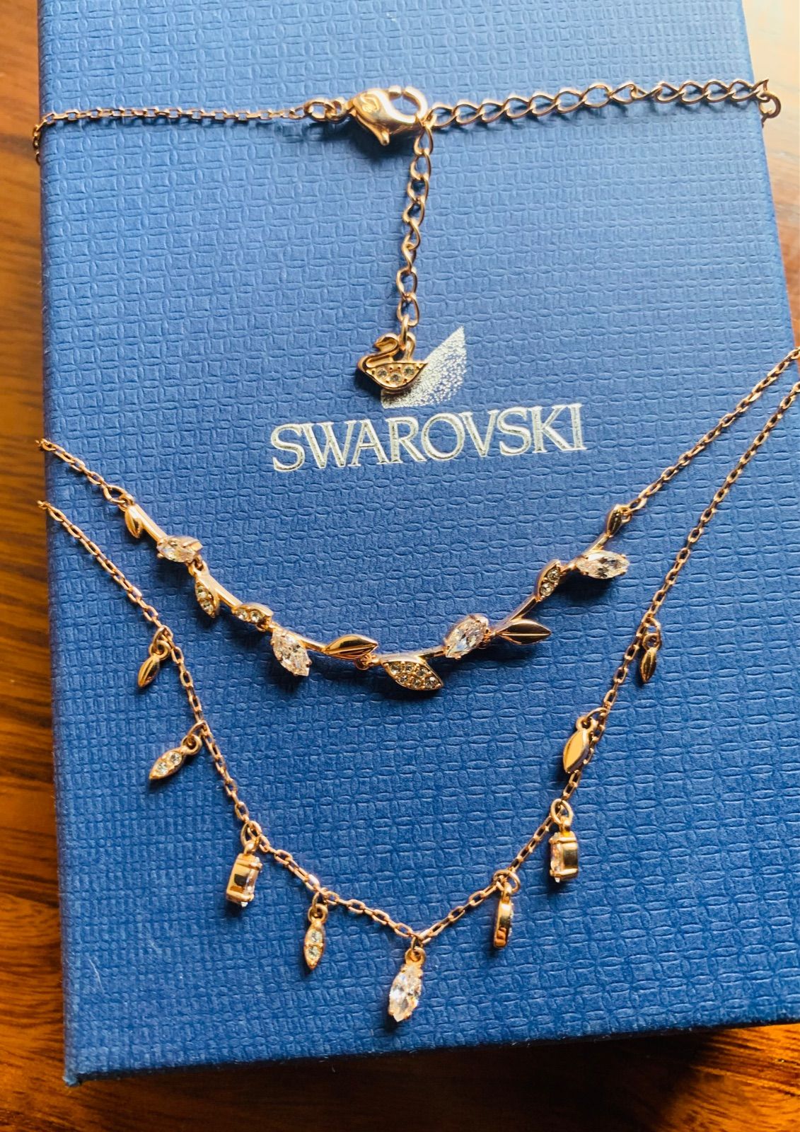 スワロフスキー Swarovski Mayfly 2連ネックレス