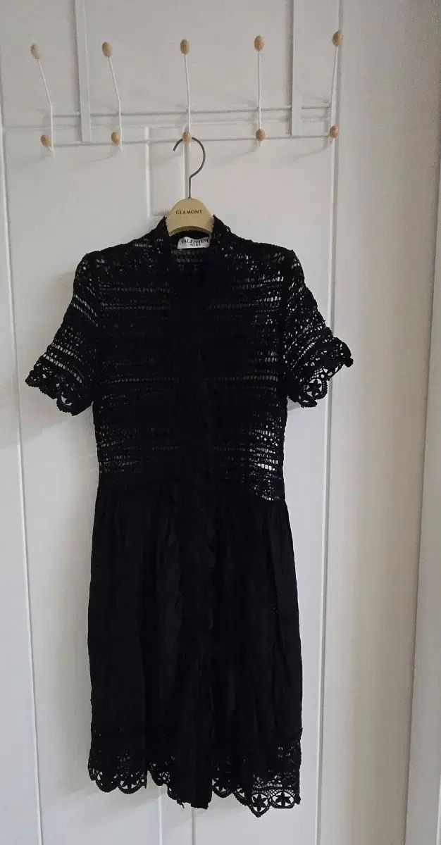 正規品 Valentino ヴァレンティノ ブラック クロシェ レース ONE PIECE