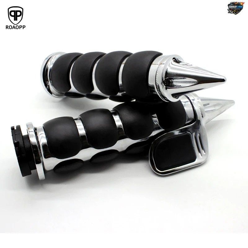 ROAOPP モーターサイクル ハンドグリップ 25mm ハンドルバー 1ペア ハーレー ストリートグライド カワサキ バルカン 800 900 1500 1600 200