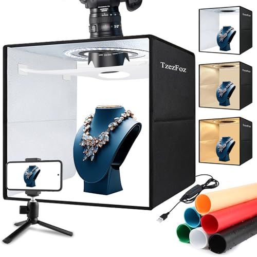 40cm撮影ボックス 折りたたみ式物撮りボックス 超高輝度LEDライト224pcs / 3200K-6500K 背景色6枚 撮影ブース CRI>90 フィギュア 撮影ボックス 調光機能付き 小物撮影ボックス メルカリ 撮影 組立簡単 プラモデ babc8549