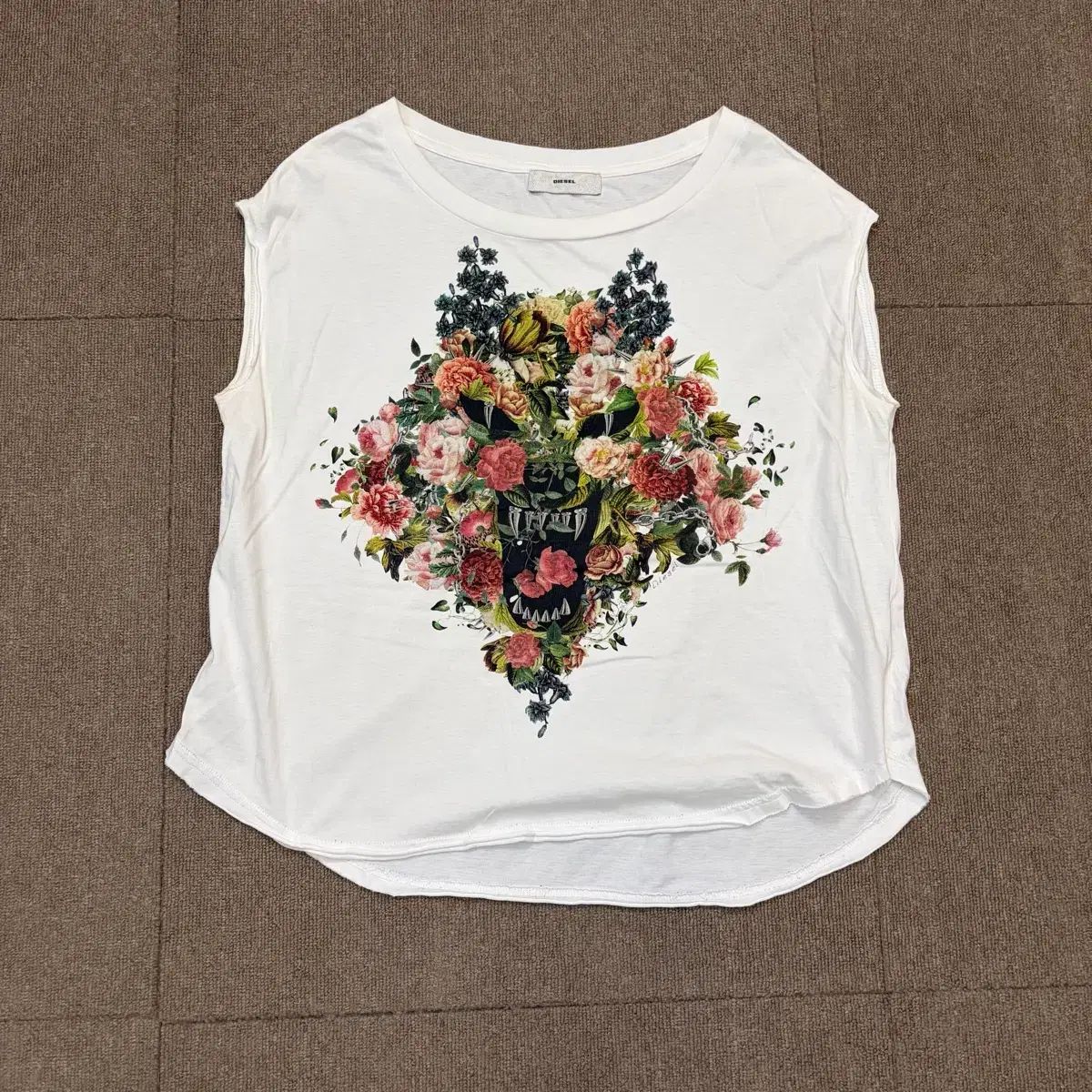 DIESEL ディーゼル ウィメンズ フラワー スリーブレス トップス