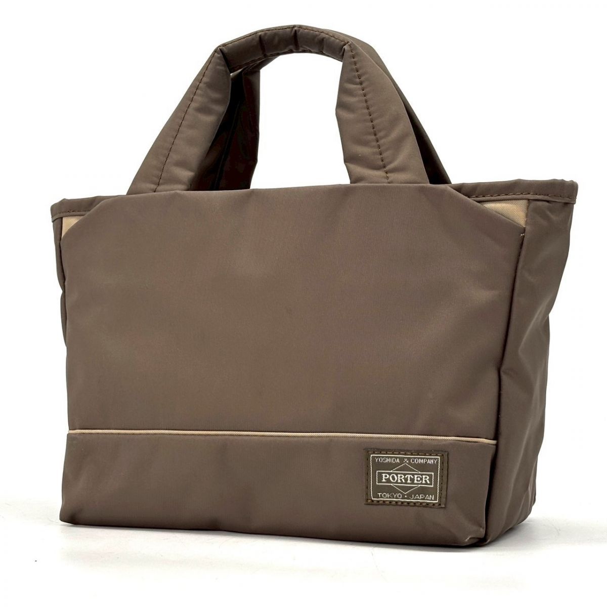 【軽やかに整う日常】 PORTER GIRL ムース ミニトートバッグ XS ナイロン 完売品 舟形 グレージュ