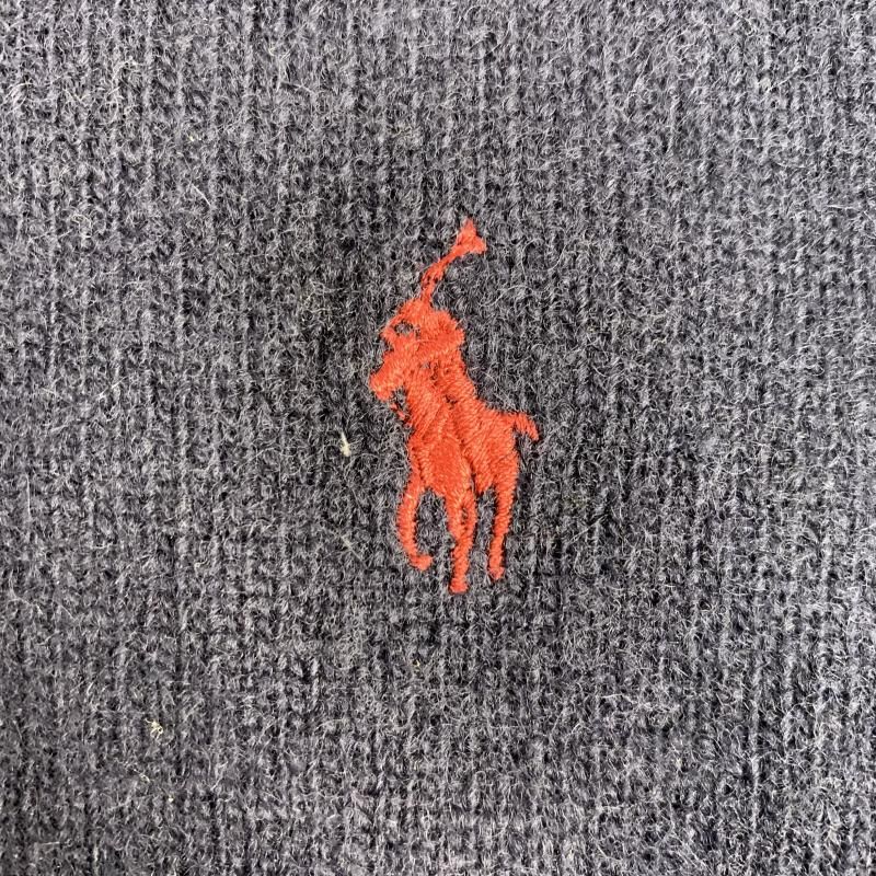 中古】POLO RALPH LAUREN ラムウール Vネックセーター ラグラン L