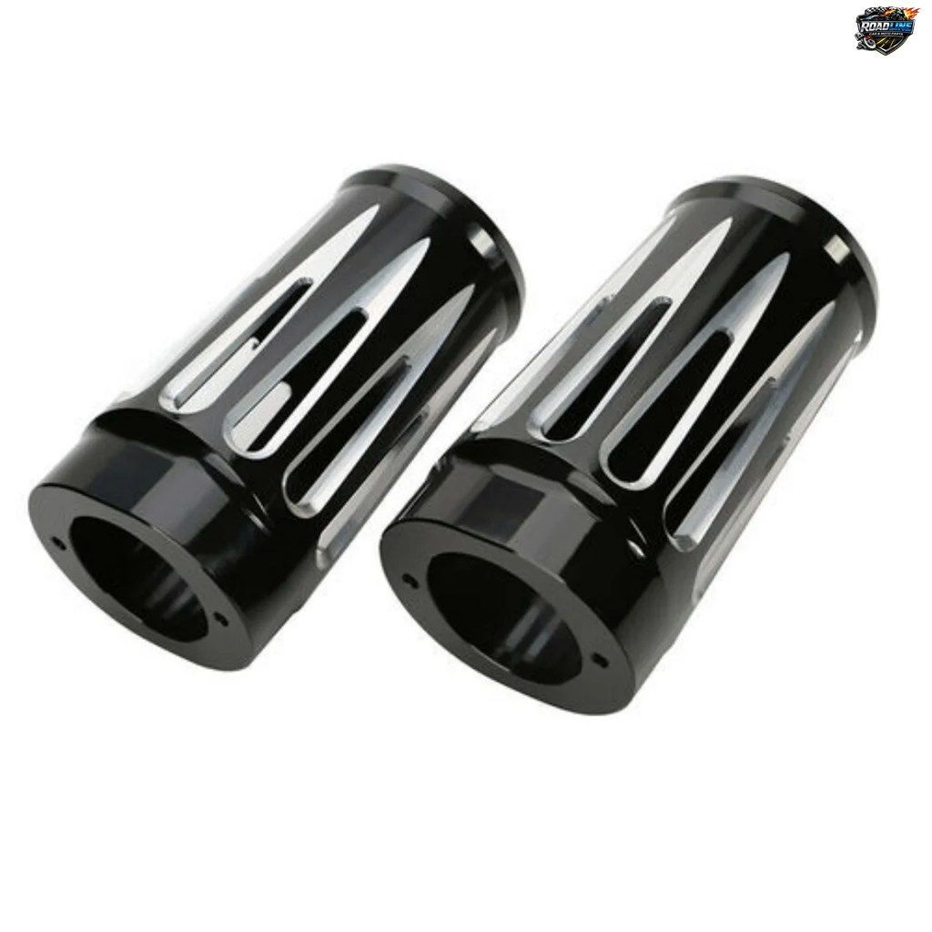 ハーレーダビッドソン FLT FLHR FLHT FLHX FLSTF FLSTN 1986-2022 用 CNC アルミニウム切削フォークブーツスライダーカバーアクセサリー