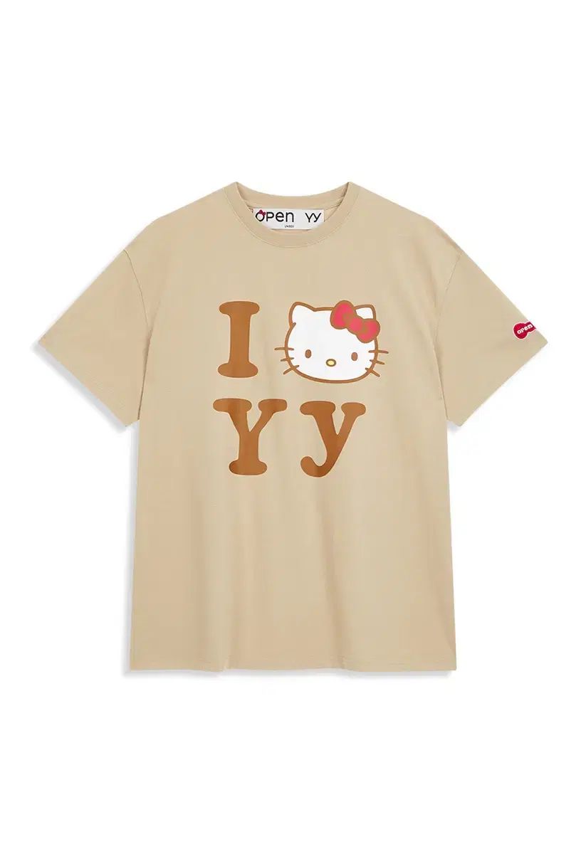 オープンワイワイ Open YY ハローキティ 半袖Tシャツ S/M ベージュ
