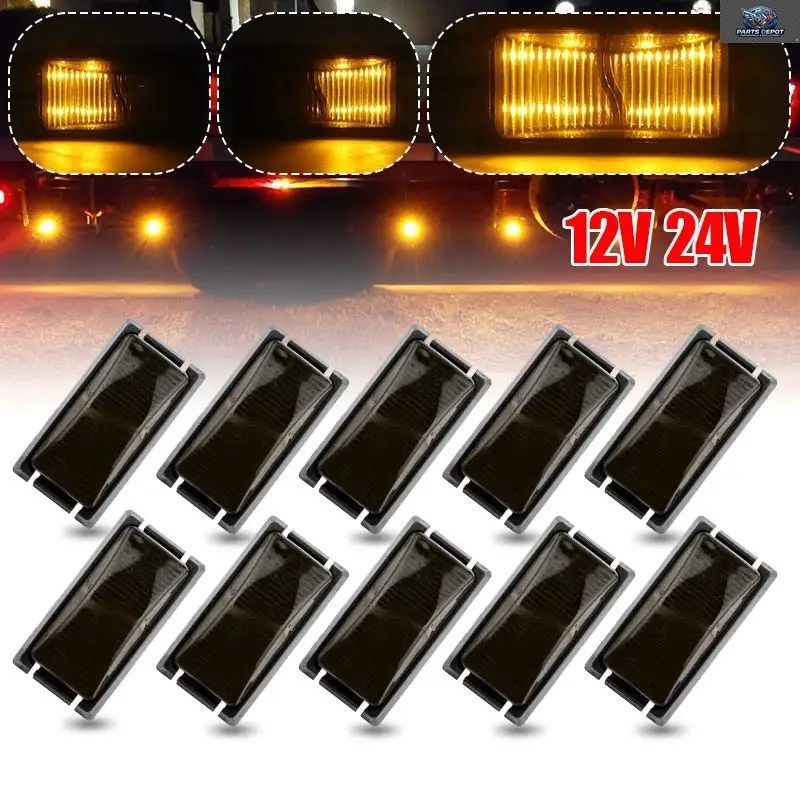 トラック用スモークサイドマーカーライト 12V 24V LEDクリアランスライト リアブレーキランプ トレーラー バン バス トラック 乗用車用外部