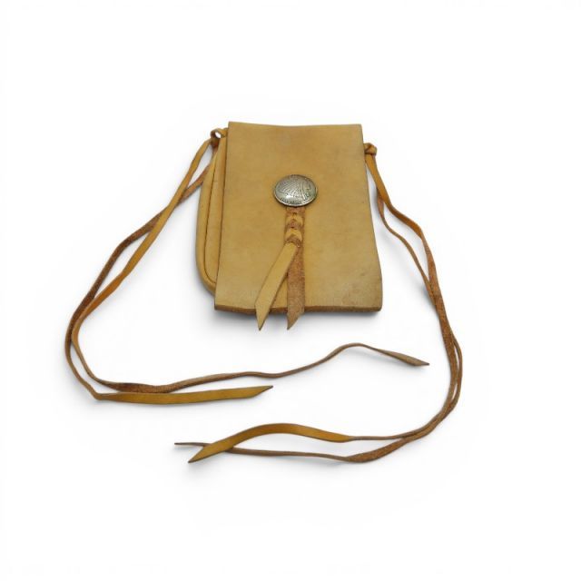 RED MOON DEER SKIN CONCHO POUCH BROWN レッドムーン ディア スキン コンチョ ポーチ 小物 大名店