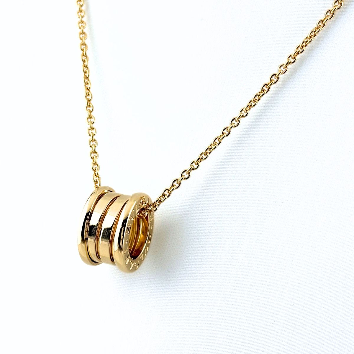 ブルガリ BVLGARI ビーゼロワン ネックレス YG イエローゴールド ペンダント B-ZERO1 3バンド ネックレス 750 レディース 【中古】