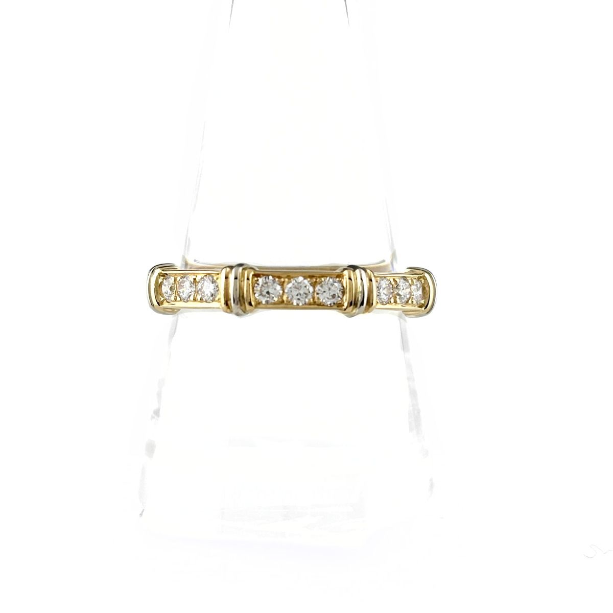 カルティエ CARTIER コンテッサ リング YG イエローゴールド 指輪 メレダイヤ リング 21号 750 ダイヤモンド メンズ 【中古】