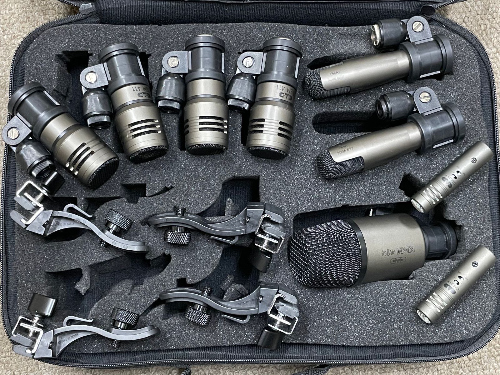 CAD ドラム用マイクセット KBM412, TSM411, ICM417