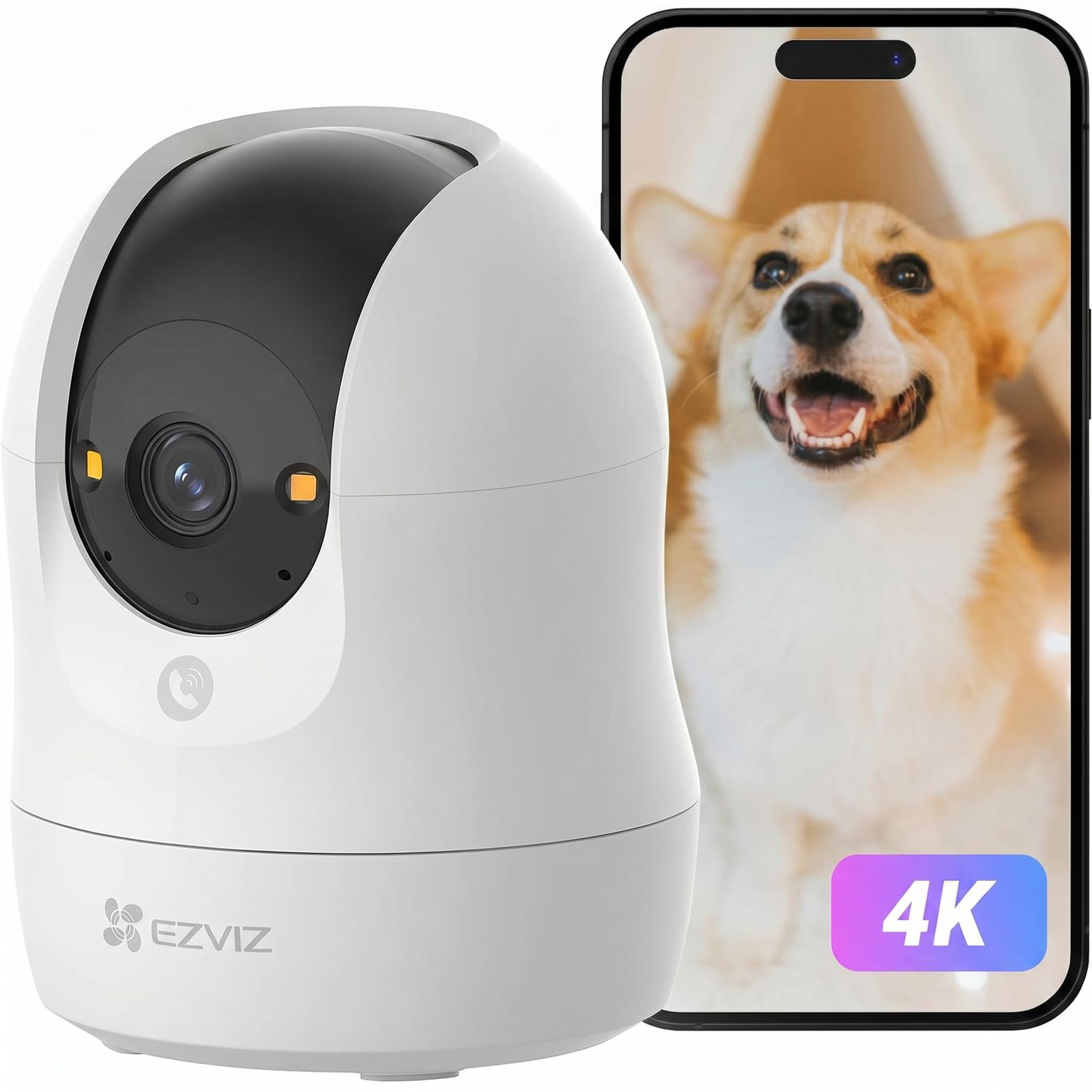【2026新型】EZVIZ (イージービズ) 防犯カメラ C6N G1 4K ペットカメラ【800万画素 / 4K UHD画質 / 360°パンチルト/ 2.4G&5GHz/ 夜間撮影/自動追跡/動体検知/スマホ対応/室内カメラ/遠隔操作/ア f005f670