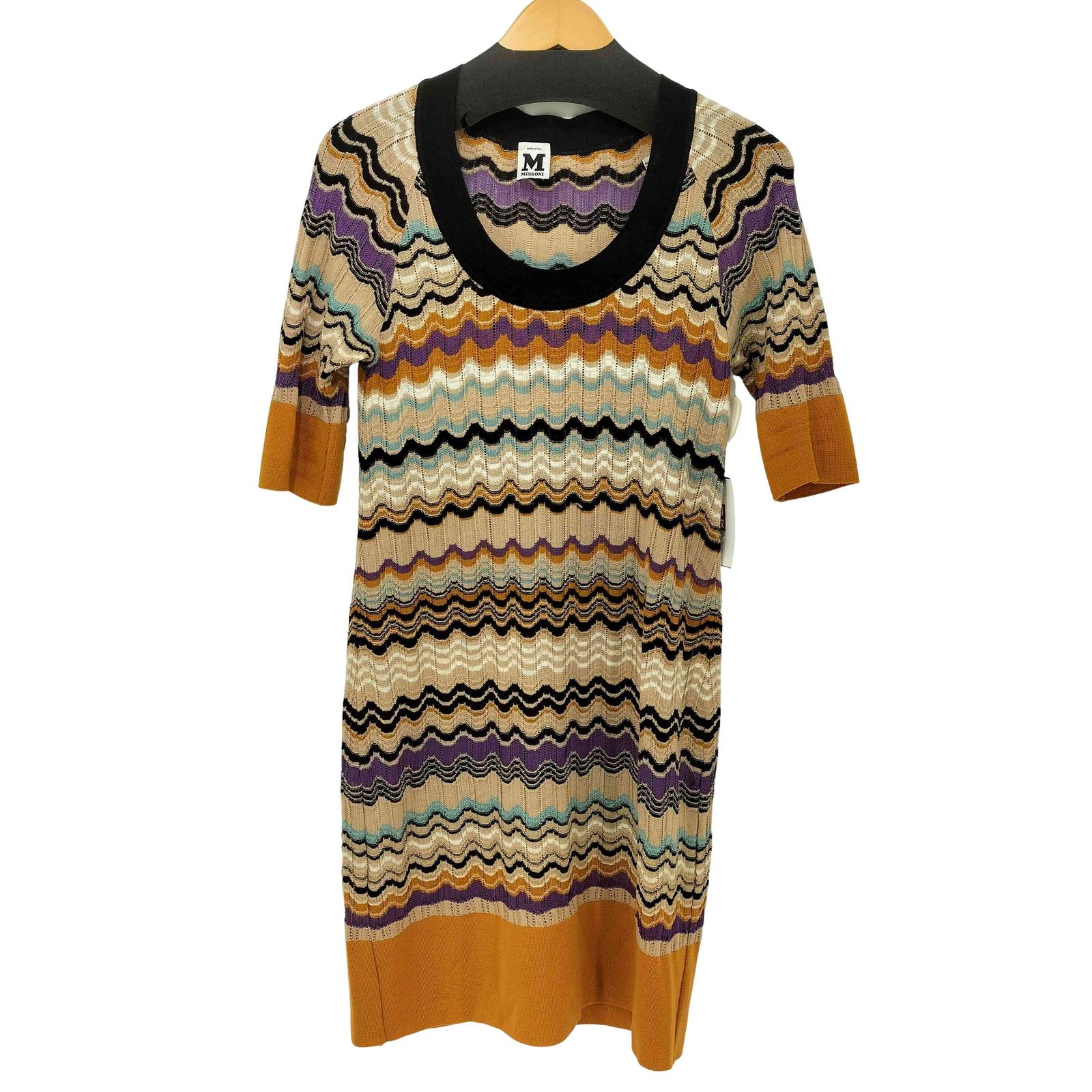 ミッソーニ MISSONI マルチカラー S/S ニットワンピース レディース JPN：42