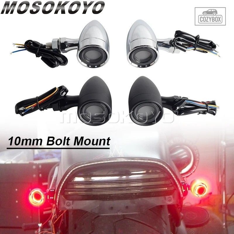 オートバイレトロ弾丸 LED ウィンカーランプ テールライトストップ ブレーキライトレ