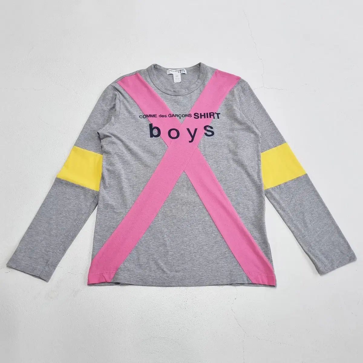 コム・デ・ギャルソン COMME des GARCONS シャツ カラーブロック ロングスリーブ - L CDG 꼼데 Tシャツ
