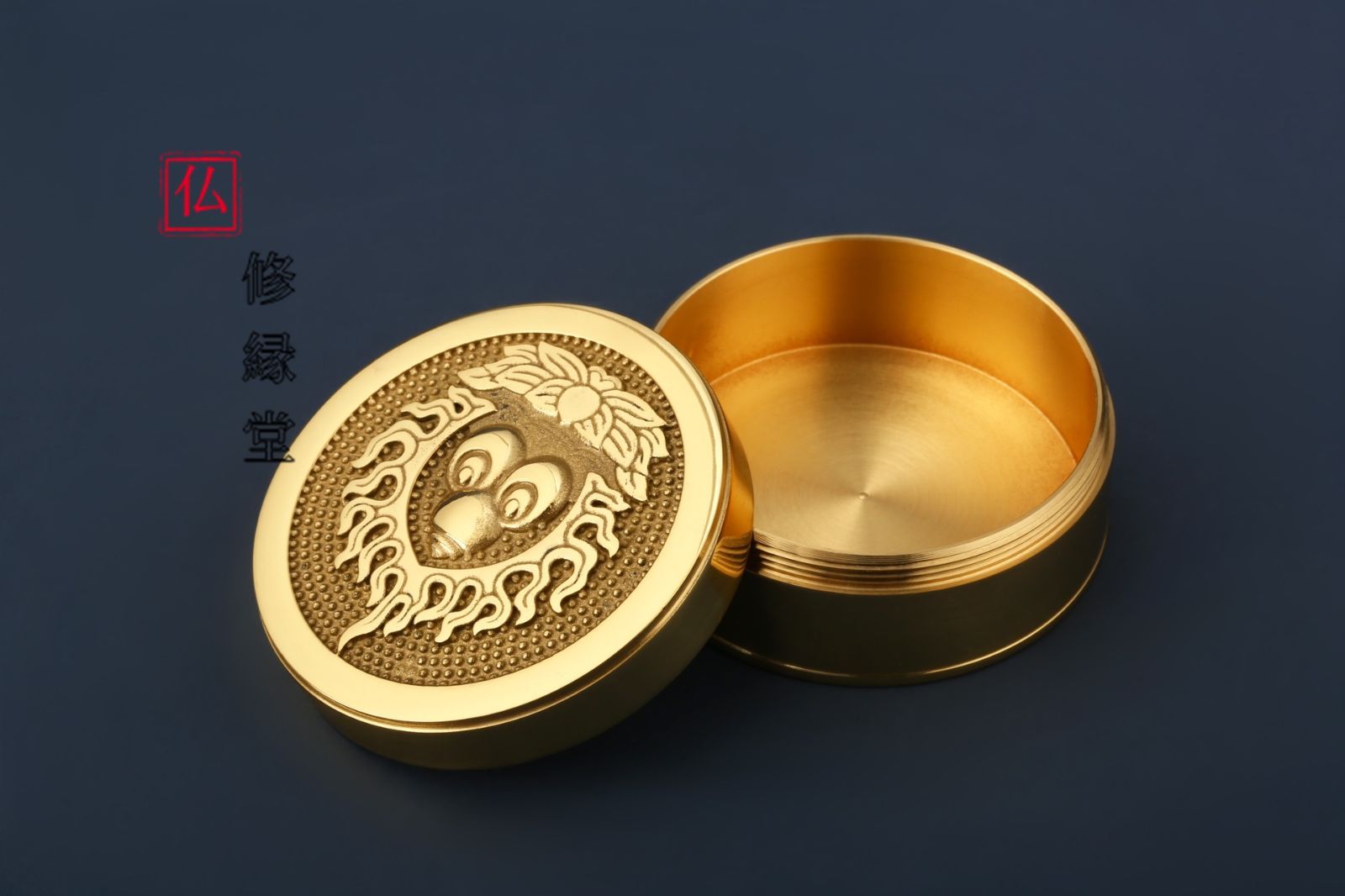 修縁堂】真言密教 仏具 真鍮製 宝珠焼香器 寺院用仏具
