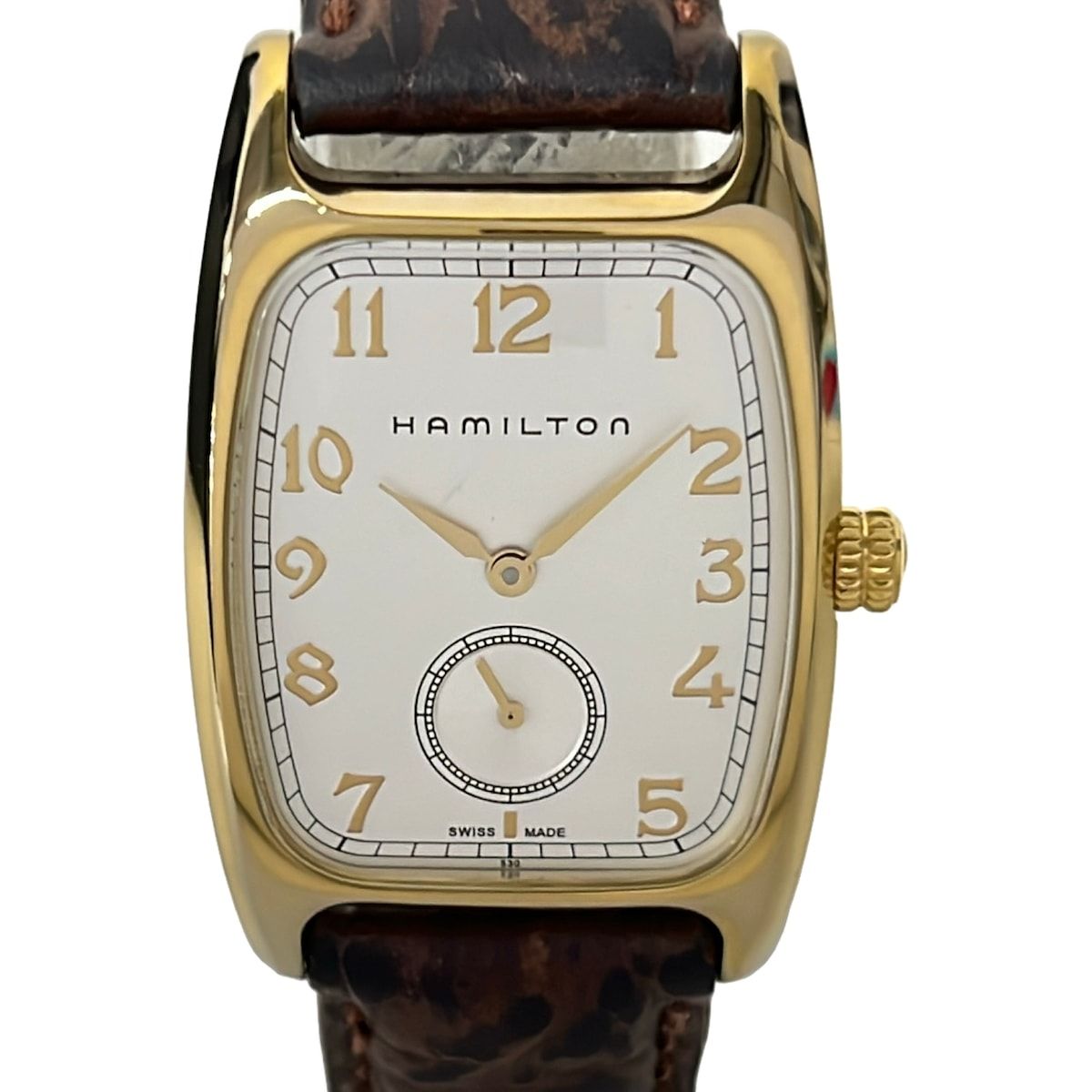 HAMILTON(ハミルトン) 腕時計 ボルトン H134110 メンズ 革ベルト/型押し加工 ゴールド